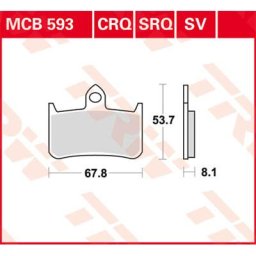 TRW Lucas Brake pad MCB593