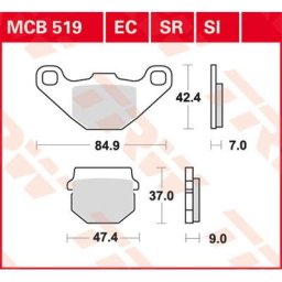 TRW Lucas Brake pad MCB519