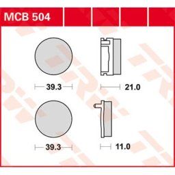 TRW Lucas Brake pad MCB504