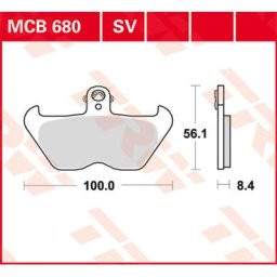 TRW Lucas Brake pad MCB680
