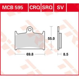 TRW Lucas Brake pad MCB595