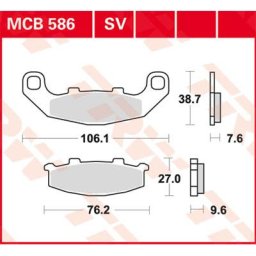 TRW Lucas Brake pad MCB586
