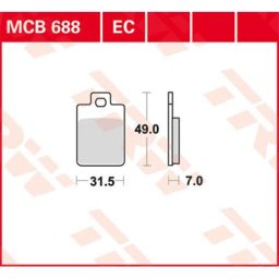 TRW Lucas Brake pad MCB688
