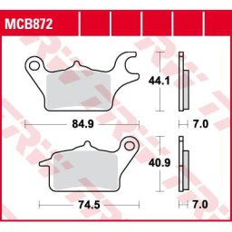 TRW Lucas Brake pad MCB872