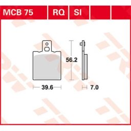 TRW Lucas Brake pad MCB75
