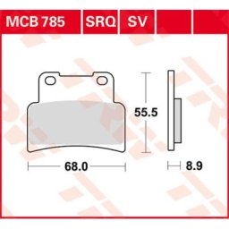TRW Lucas Brake pad MCB785