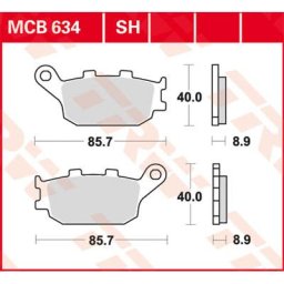 TRW Lucas Brake pad MCB634