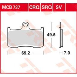 TRW Lucas Brake pad MCB737