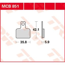 TRW Lucas Brake pad MCB851