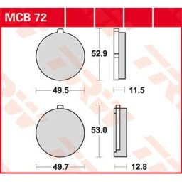 TRW Lucas Brake pad MCB72