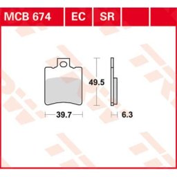 TRW Lucas Brake pad MCB674
