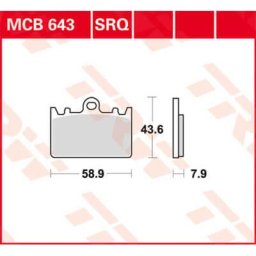 TRW Lucas Brake pad MCB643