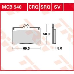 TRW Lucas Brake pad MCB540