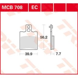 TRW Lucas Brake pad MCB708