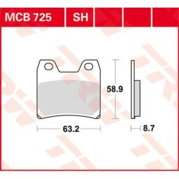 TRW Lucas Brake pad MCB725