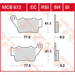 TRW Lucas Brake pad MCB672