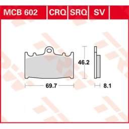 TRW Lucas Brake pad MCB602