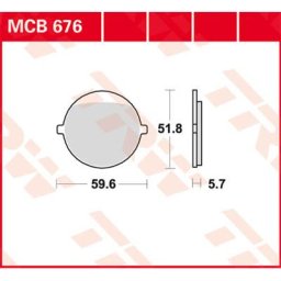 TRW Lucas Brake pad MCB676