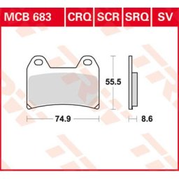 TRW Lucas Brake pad MCB683