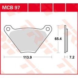 TRW Lucas Brake pad MCB97