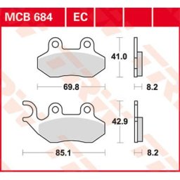 TRW Lucas Brake pad MCB684