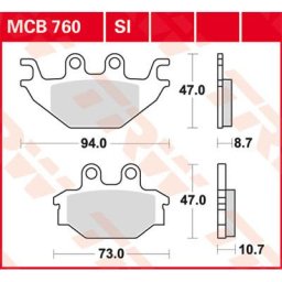 TRW Lucas Brake pad MCB760
