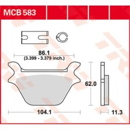 TRW Lucas Brake pad MCB583