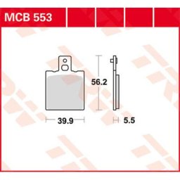 TRW Lucas Brake pad MCB553