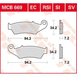 TRW Lucas Brake pad MCB669