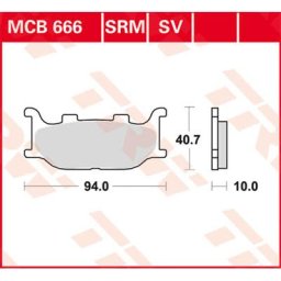 TRW Lucas Brake pad MCB666