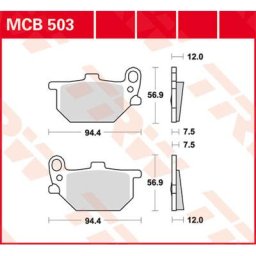 TRW Lucas Brake pad MCB503