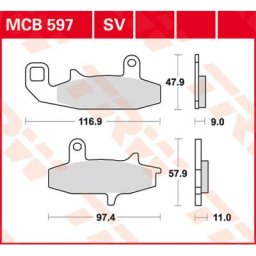 TRW Lucas Brake pad MCB597