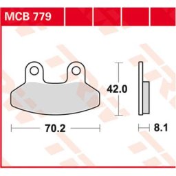 TRW Lucas Brake pad MCB779