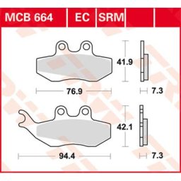 TRW Lucas Brake pad MCB664