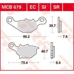 TRW Lucas Brake pad MCB679