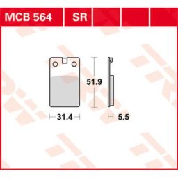 TRW Lucas Brake pad MCB564