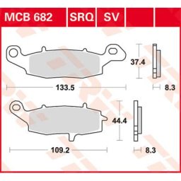TRW Lucas Brake pad MCB682