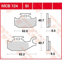 TRW Lucas Brake pad MCB724