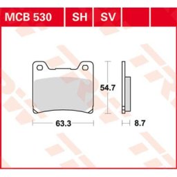 TRW Lucas Brake pad MCB530