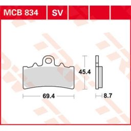 TRW Lucas Brake pad MCB834