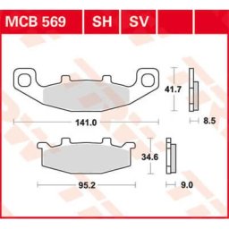 TRW Lucas Brake pad MCB569