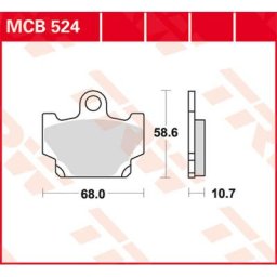 TRW Lucas Brake pad MCB524