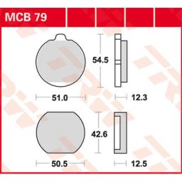 TRW Lucas Brake pad MCB79