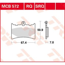 TRW Lucas Brake pad MCB572