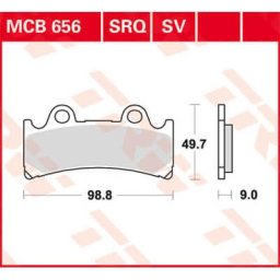 TRW Lucas Brake pad MCB656