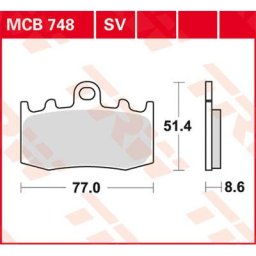 TRW Lucas Brake pad MCB748