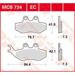 TRW Lucas Brake pad MCB734