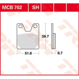 TRW Lucas Brake pad MCB702