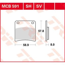 TRW Lucas Brake pad MCB591