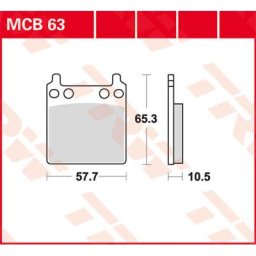 TRW Lucas Brake pad MCB63